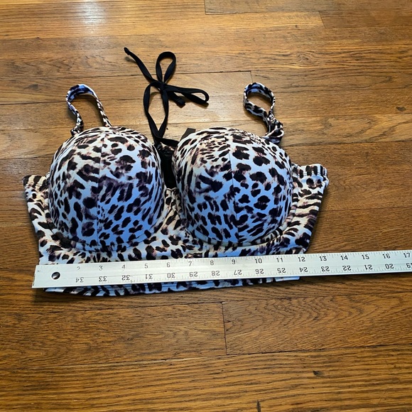Torrid Leopard Print Halter Swim Top Size 1 (1x) - Picture 5 of 8